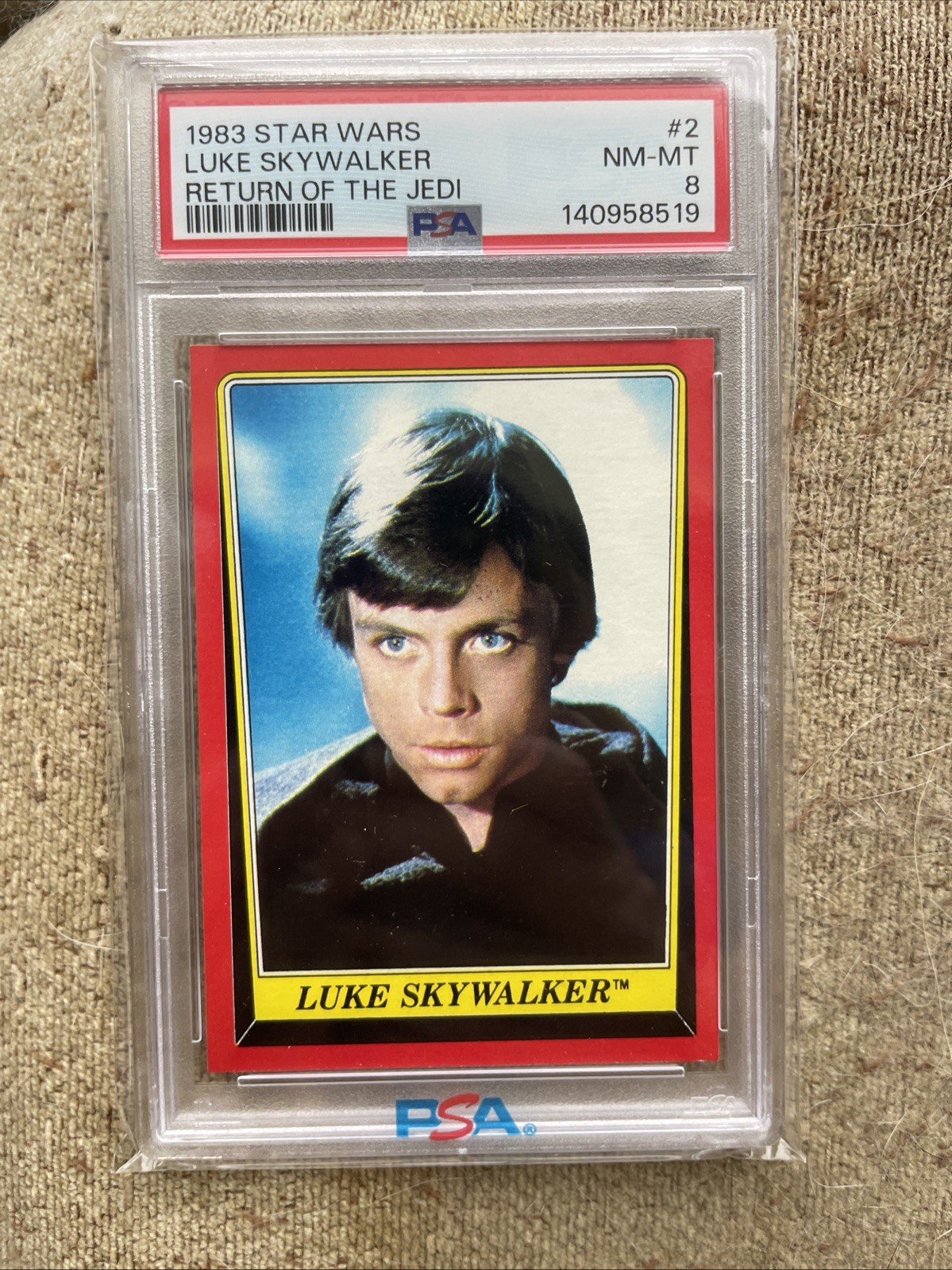 1983 Topps Star Wars Return Of The Jedi 2 Luke Skywalker PSA 8 Near Mint view 2