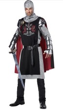 Medieval Knight Warrior King Soldier Prince Fancy Dress Halloween Adult Costume