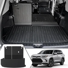 Cargo Mat with Backrest 2-in-1 for 2024 Grand Highlander-2 in 1 Trunk 