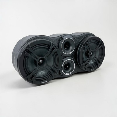 MENACE AUDIO  Dual 6.5'' Loaded Midrange Enclosure with 2 x 3.5 Tweeters - Black