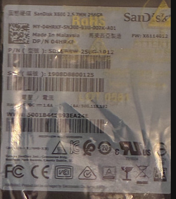 SanDisk X600 256GB 2.5'' SATA III SSD 7mm SD9SB8W-256G New Unused