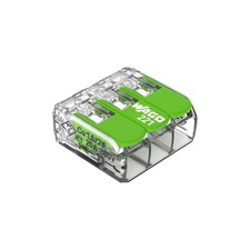 Sustainable Green Range WAGO 221 Series Splicing Connector 3 Wire Terminal Block