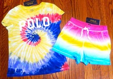 POLO RALPH LAUREN AUTHENTIC GIRLS ORIGINAL BRAND NEW 2Pc SHORTS SET Size 6, NWT
