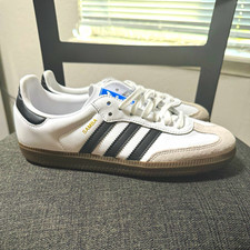 adidas Samba Low Top Lace-Up Sneakers White/B...