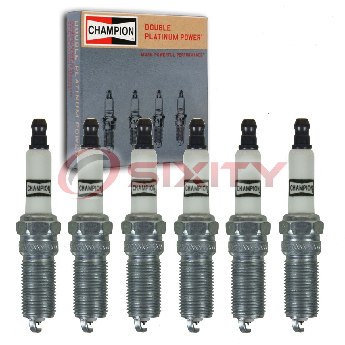6 pc Champion Double Platinum Spark Plugs for 2010 Buick Allure 3.0L 3.6L V6 ya