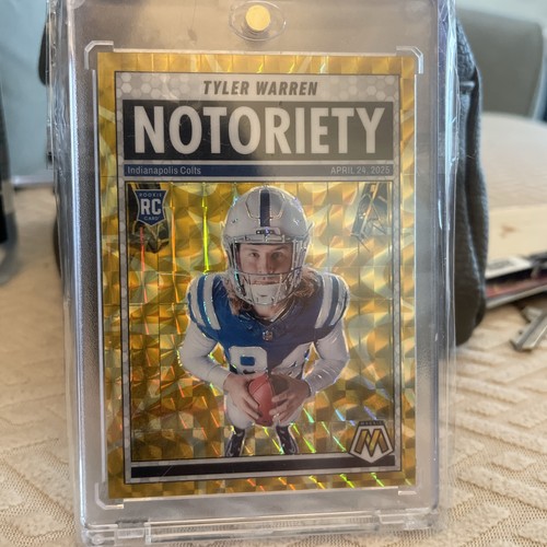 2025 PANINI MOSAIC NOTORIETY 25 TYLER WARREN REACTIVE YELLOW PRIZM /89 Rc