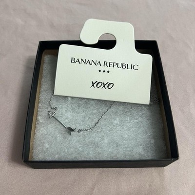 Banana Republic Silver Arrow Necklace Pendant Chain Women's Fashion Jewelry NWT