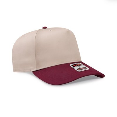 Blank Baseball Hat 5 Panel Mid Profile Maroon Khaki Otto Cap Snapback Wholesale