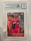 Allen Iverson Rookie RC Auto 1996 Topps BGS Beckett Witnessed Auto 10 HOF 76ers