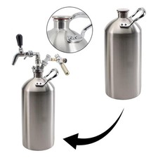 Image of 304 Stainless Steel Beer Growler Single Walled Keg for Sports Travel Camping