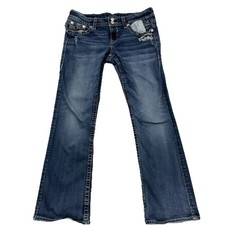 Vigoss The New York Slim Boot Cut Jeans Junior 11/12 33" Embroidered