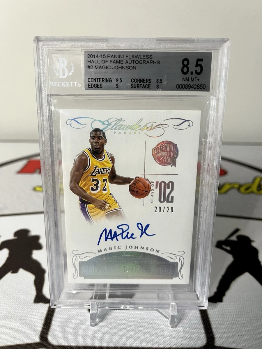 Panini Magic Johnson Basketball Autographed Sports Trading Cards