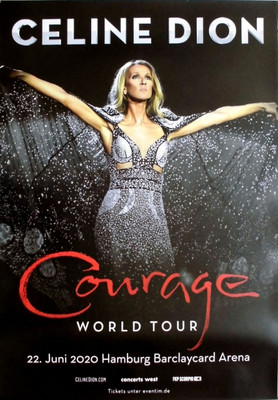 CELINE DION - 2020 - Live In Concert - Courage Tour - Poster - Hamburg