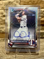 2025 Bowman Chrome Mega Box Mojo Autographs Dylan Dreiling Rangers Auto #BMA-DDR
