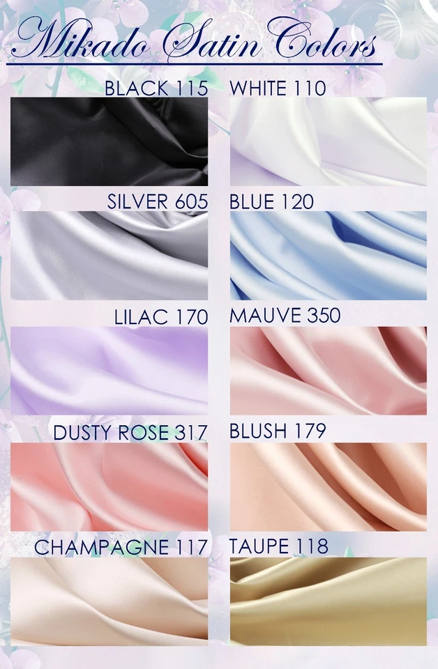 Tela satinada Mikado 20 colores - 60" de ancho Foto 3 de 4