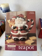 Classic Solutions Jay Imp. Hand Painted Earthenware Santa Teapot W/Original Box