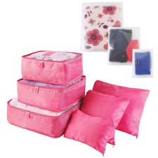 9Pc Packing Cubes Set Travel Luggage Organizer Water Resistant Storage Bags