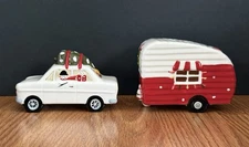 Christmas Vacation White Car & Camper Salt and Pepper Set New