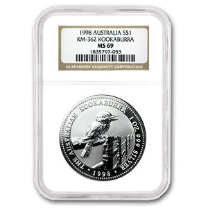 1998 Australian Silver Kookaburra 1 oz — photo from another recent sale