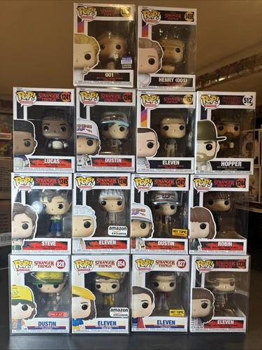 Funko Pop! Stranger Things Lot of 14! 001 Eleven Hopper Steve Dustin Lucas Robin