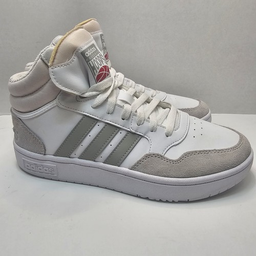 Adidas Aros Zapatos 3.0 Medianos Para Hombre Talla 7.5 Tenis de Baloncesto Blanco Gris Raro - Imagen 3 de 9