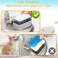 12 Set Cat Fountain Replacement Filters Compatible with Oneisall PWF-001 2L/6...