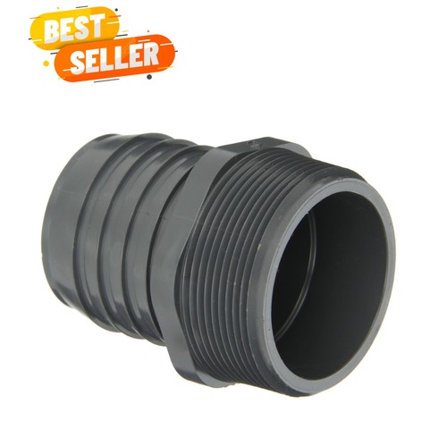 1436 Series PVC Tube Fitting, Adapter, Schedule 40, Gray, 1-1/4" Barbed x NPT...