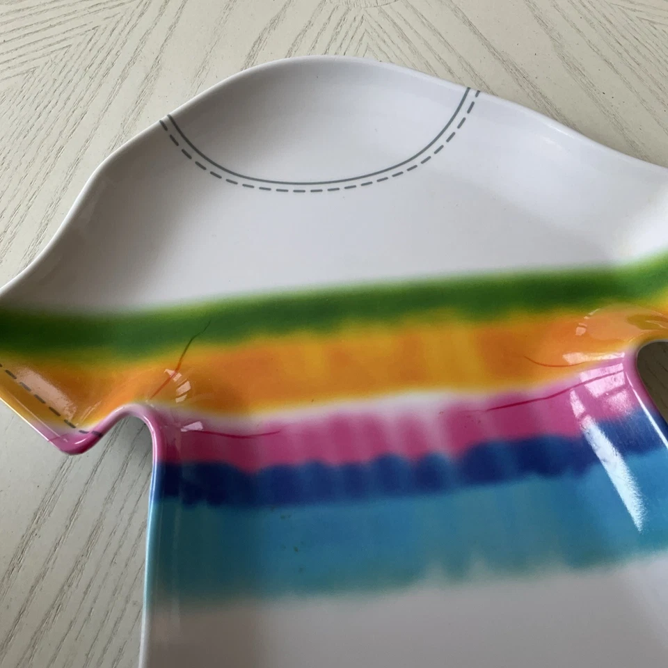 Prato de melamina infantil pratos divertidos para crianças crianças tingidas formato de camiseta - Imagem 4 de 4
