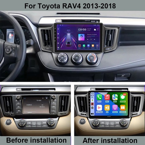 FOR TOYOTA RAV4 2013-2018 64G CARPLAY 10.1" CAR STEREO RADIO ANDROID 12 GPS WIFI - Foto 3 di 13
