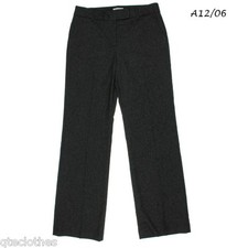 CHARTER CLUB 79 NEW Black Marled Tummy Slimming Trouser Pants 10 L32 QCO
