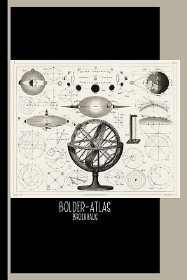 Bolder-Atlas by Brockhaus, printed in 1849: Sketch Book: Antique Drawing of Vint