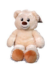 Build A Bear Workshop Bear Plush White And Tan Stuffed Animal Toy 16" BABW