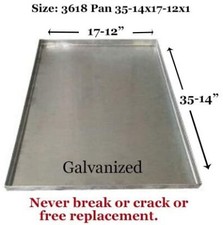 Dog Crate Tray Pet Crate Pan Galvanized Chew Proof Dog Crate-35-1/4"x17-1/2"x1"