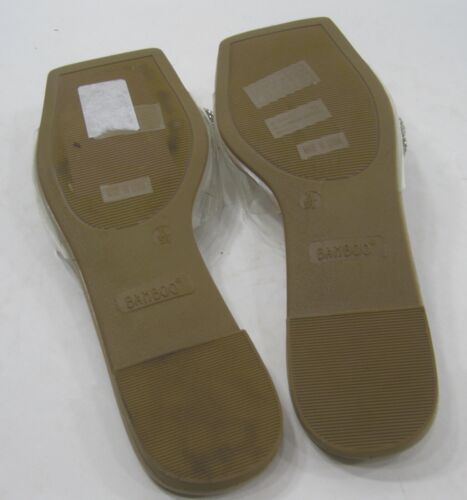 Bamboo NEW ladies CLEAR /SILVER bow SLIP ON OPEN TOE Sandals WOMEN Size 8 - Picture 4 of 4