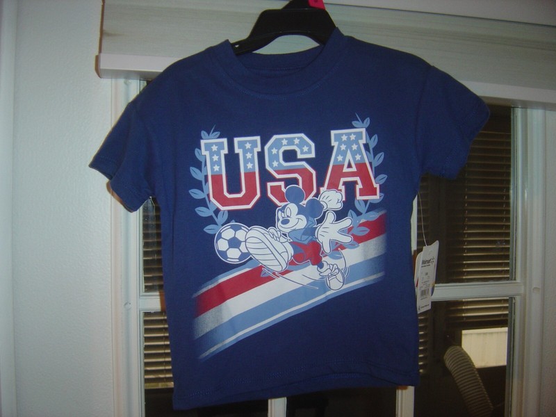 New Disney Mickey Mouse America Shirt USA 4th of July Patriotic 18 M