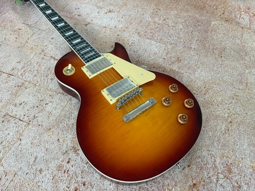 USA Warehouse LP Flame Maple Top electric guitar 6 string fixed bridge - Picture 3 of 9
