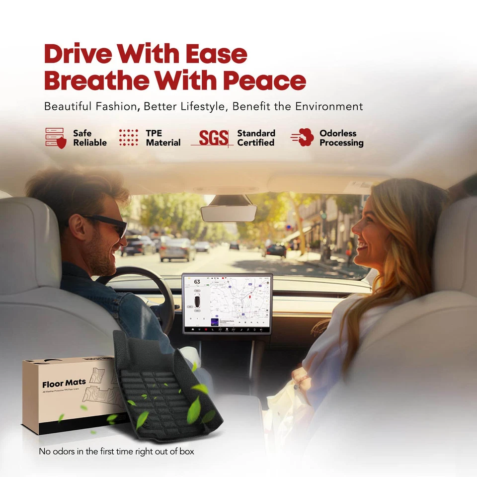 3x Alfombrillas delanteras y traseras negras para Lexus ES350 2007 2008 2009 2010-2012 Foto 3 de 4