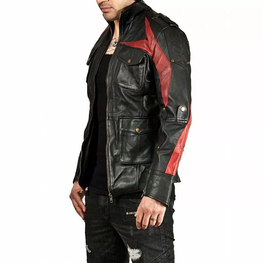 Prototype 2 James Heller Alex Mercer Black Leather Jacket Costume