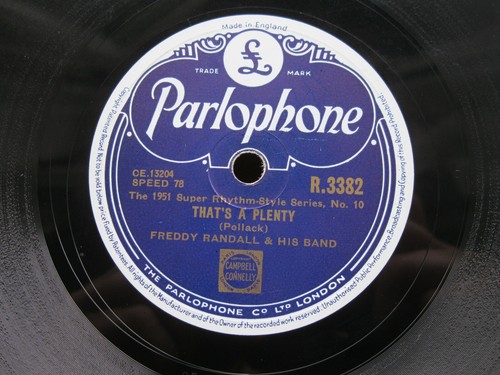 FREDDY RANDALL 78 THAT'S A PLENTY / SINCE MY BEST GIRL TURNED ME DOWN PARL R3382 - Bild 3 von 5