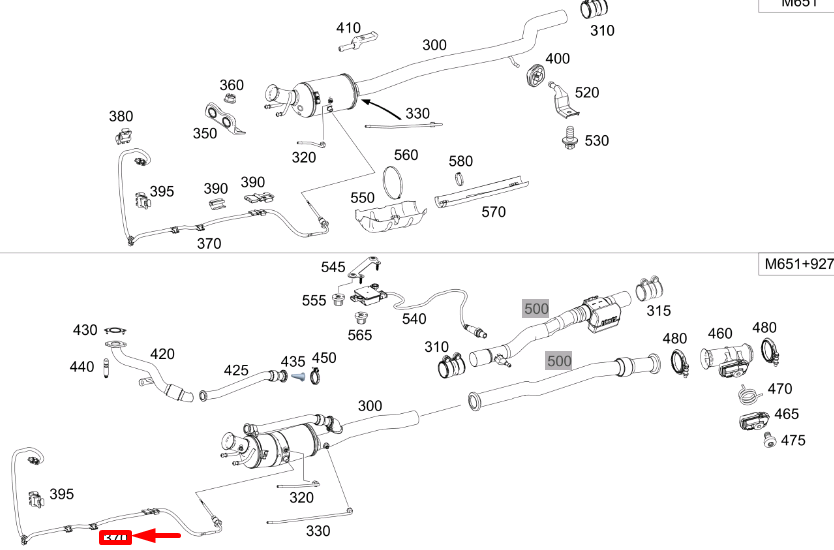 MB CLA C117 Catalytic Converter Temperature Sensor A0009058301