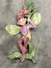 Vtg Flower Fairies FOXGLOVE FAIRY Ornament by CECILY MARY BARKER Retired