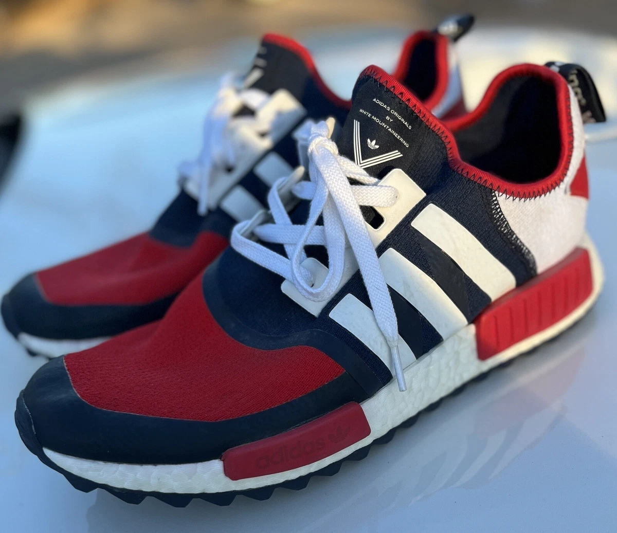 adidas White Mountaineering x NMD Trail Red Navy for Sale | Authenticity  Guaranteed | eBay