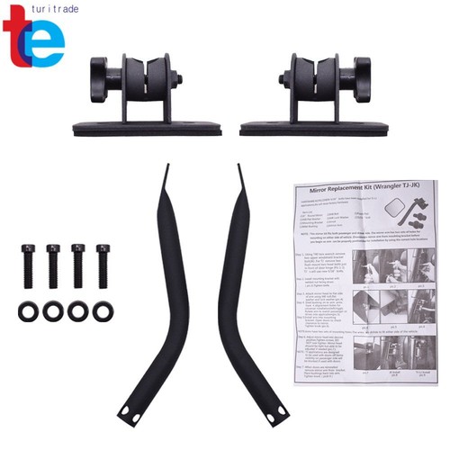 2 Pack Quick Release Doorless Mirror For Jeep Wrangler TJ JK LJ Door Off Mirrors - Picture 5 of 8