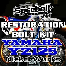 Specbolt Restoration Bolt Kit For Yamaha YZ125 Fasteners Nickel Wurks YZ 125