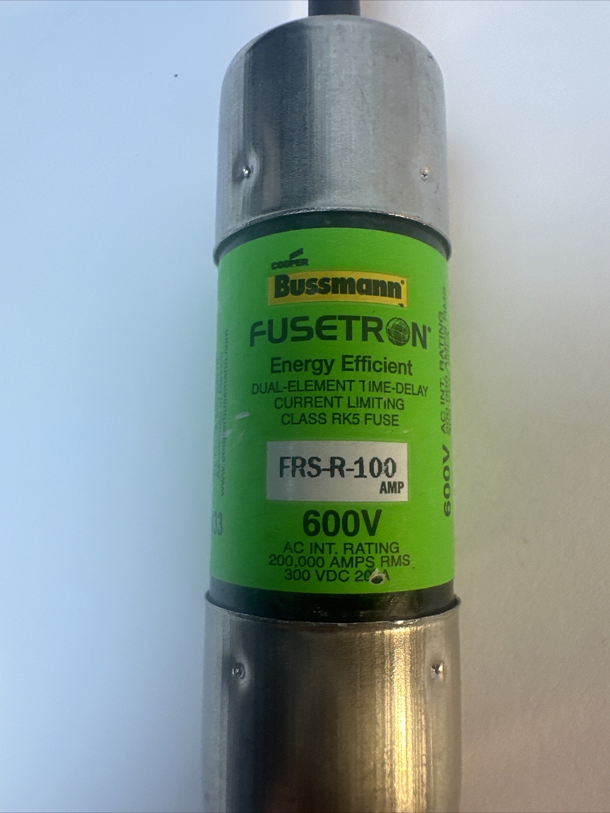 Bussmann FRSR100 Fuse Fusetron 100A 600VAC Time Delay Dual Element eBay