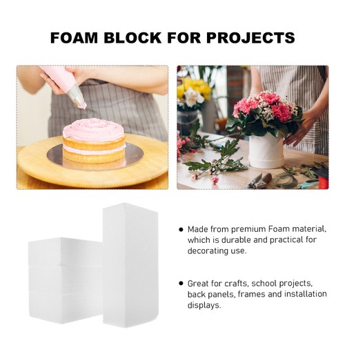 4 Pcs Rectangular Foam Block Square Blocks Polystyrene Cubes Crafts Board - Picture 6 of 12