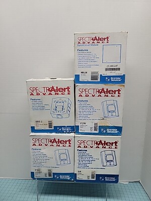 LOT OF 5-System Sensor (2)P2W, SR,BBS-2 and MDL3R- In Box Ready To Ship!