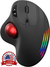 Rat n Trackball Conexi n Inal mbrica Control Del Pulgar Rat n Recargable US New