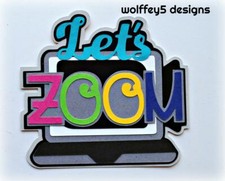 CRAFTECAFE ZOOM KID TITLE premade paper piecing scrapbook diecut piece page 3D