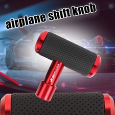 Universal Mugen Red Leather Shift Knob Aircraft Joystick Manual Car Gear